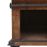 NNEVL Coffee Table Solid Fir Wood 91x51x38 cm Brown