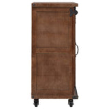 NNEVL Storage Cabinet Solid Fir Wood 64x33.5x75 cm Brown