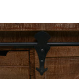 NNEVL Storage Cabinet Solid Fir Wood 64x33.5x75 cm Brown