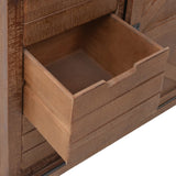 NNEVL Storage Cabinet Solid Fir Wood 64x33.5x75 cm Brown