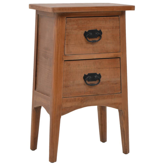 NNEVL Bedside Cabinet Solid Fir Wood 40x29x68 cm Brown