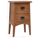 NNEVL Bedside Cabinet Solid Fir Wood 40x29x68 cm Brown