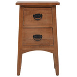 NNEVL Bedside Cabinet Solid Fir Wood 40x29x68 cm Brown