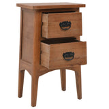NNEVL Bedside Cabinet Solid Fir Wood 40x29x68 cm Brown