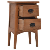 NNEVL Bedside Cabinet Solid Fir Wood 40x29x68 cm Brown