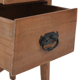NNEVL Bedside Cabinet Solid Fir Wood 40x29x68 cm Brown