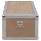 NNEVL Storage Box Solid Fir Wood 91x52x40 cm Brown