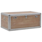 NNEVL Storage Box Solid Fir Wood 91x52x40 cm Brown