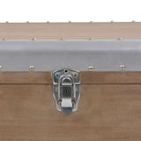 NNEVL Storage Box Solid Fir Wood 91x52x40 cm Brown