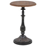 NNEVL End Table Solid Fir Wood 40x64 cm Brown