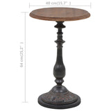 NNEVL End Table Solid Fir Wood 40x64 cm Brown