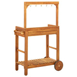 NNEVL Garden Kitchen Trolley Solid Wood Acacia 92x43.5x141.5 cm