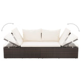 NNEVL Garden Bed Brown 195x60 cm Poly Rattan