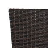 NNEVL 9 Piece Outdoor Dining Set Poly Rattan Brown and Grey