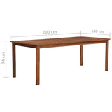 NNEVL Garden Table Anthracite 126x76x72 cm Plastic