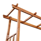 NNEVL Garden Pergola with Bench and Planter Solid Acacia Wood