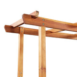 NNEVL Garden Pergola with Bench Solid Acacia Wood 143x50x198 cm