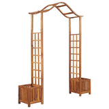 NNEVL Garden Arch with Planter Solid Acacia Wood 180x40x218 cm