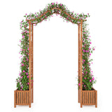 NNEVL Garden Arch with Planter Solid Acacia Wood 180x40x218 cm