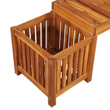 NNEVL Garden Planter Bench Solid Acacia Wood 180x40x44 cm