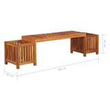 NNEVL Garden Planter Bench Solid Acacia Wood 180x40x44 cm