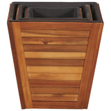 NNEVL Garden Raised Bed Set 3 Pieces Square Solid Acacia Wood