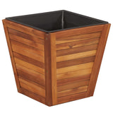 NNEVL Garden Raised Bed Set 3 Pieces Square Solid Acacia Wood