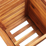 NNEVL Garden Raised Bed Set 3 Pieces Square Solid Acacia Wood