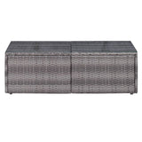 NNEVL 6 Piece Garden Sofa Set with Cushions & Pillows Poly Rattan Grey