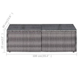 NNEVL 6 Piece Garden Sofa Set with Cushions & Pillows Poly Rattan Grey