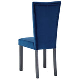 NNEVL Dining Chairs 2 pcs Dark Blue Velvet