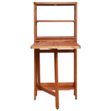NNEVL 3 Piece Folding Bistro Set Solid Acacia Wood
