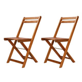 NNEVL 3 Piece Folding Bistro Set Solid Acacia Wood