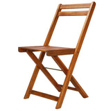 NNEVL 3 Piece Folding Bistro Set Solid Acacia Wood