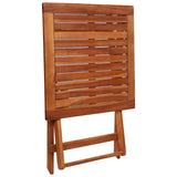 NNEVL 3 Piece Folding Bistro Set Solid Acacia Wood