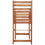NNEVL 3 Piece Folding Bistro Set Solid Acacia Wood