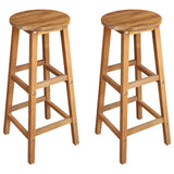 NNEVL Bar Chairs 2 pcs Solid Acacia Wood