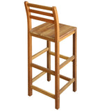 NNEVL Bar Chairs 2 pcs Solid Acacia Wood