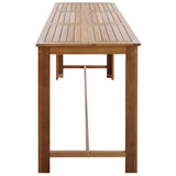 NNEVL Bar Table Solid Acacia Wood 150x70x105 cm