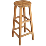NNEVL Bar Table and Stool Set 3 Pieces Solid Acacia Wood