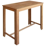 NNEVL Bar Table and Chair Set 5 Pieces Solid Acacia Wood