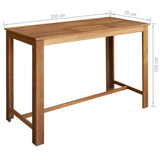 NNEVL Bar Table and Stool Set 7 Pieces Solid Acacia Wood