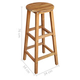 NNEVL Bar Table and Stool Set 7 Pieces Solid Acacia Wood