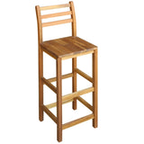 NNEVL Bar Table and Chair Set 7 Pieces Solid Acacia Wood