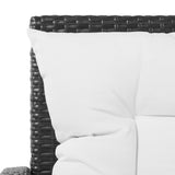NNEVL 5 Piece Garden Lounge Set with Cushions Poly Rattan Black