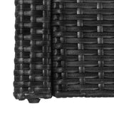NNEVL 5 Piece Garden Lounge Set with Cushions Poly Rattan Black
