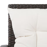 NNEVL 5 Piece Garden Lounge Set with Cushions Poly Rattan Brown