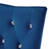 NNEVL Dining Chairs 6 pcs Dark Blue Velvet
