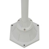NNEVL Garden Post Light E27 220 cm Aluminium 2-Lantern White