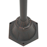 NNEVL Garden Post Light E27 220 cm Aluminium 2-Lantern Bronze